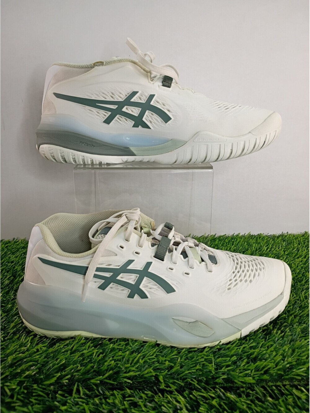 ASICS® Women's 8.5 Gel-Resolution X Tennis Shoes in White/Monument Blue